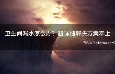 卫生间漏水怎么办超详细解决方案奉上(卫生间防水怎么做超详细解决方案)