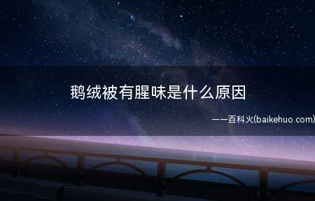 鹅绒被有腥味是什么原因(刚买的鹅绒被有腥味怎么办)