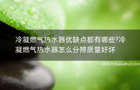 冷凝燃气热水器优缺点都有哪些?冷凝燃气热水器怎么分辨质量好坏