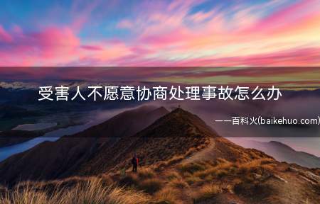 受害人不愿意协商处理事故怎么办(受害人不愿意协商解决事故怎么办)