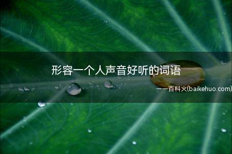 形容一个人声音好听的词语(描绘歌曲的古诗词,您还记得有哪一首?)