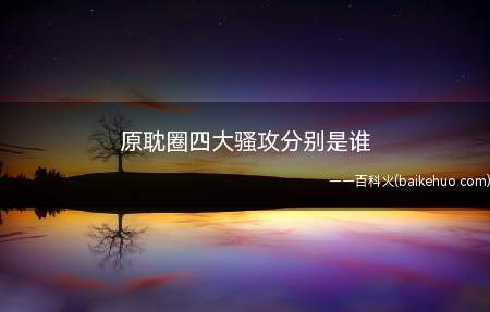 原耽圈四大骚攻分别是谁