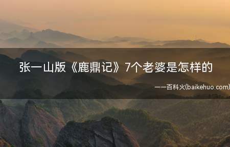 张一山版《鹿鼎记》7个老婆是怎样的(张一山版《鹿鼎记》7个老婆是怎样的?建宁公主,唐艺昕一双会笑)