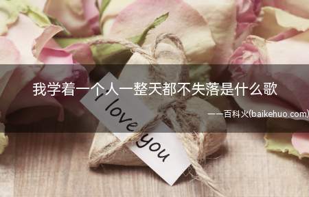 我学着一个人一整天都不失落是什么歌(《自娱自乐》完整版歌词)
