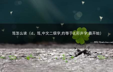 笃怎么读(d。笃,中文二级字,约等于d,形声字,最开始)