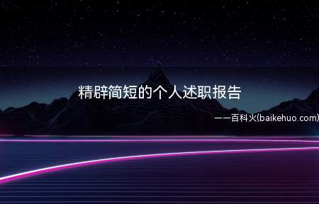 精辟简短的个人述职报告(2021年公司流行业务流程)