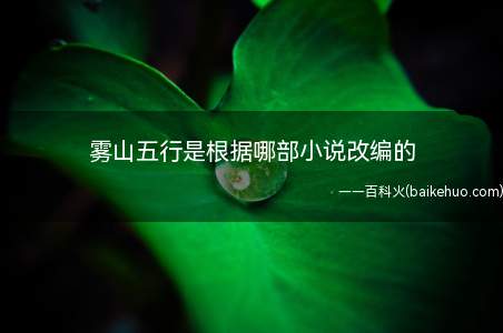 雾山五行是根据哪部小说改编的(6到无奈的六道无鱼制做的《雾山五行》一集封天!)