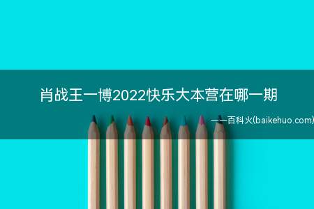 肖战王一博2022快乐大本营在哪一期(肖战、王一博合体快乐大本营)