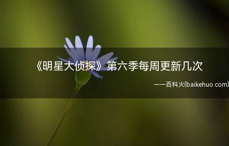 《明星大侦探》第六季每周更新几次(《明星大侦探6》第六季每周更新几次 第一案剧情讲的是什么)