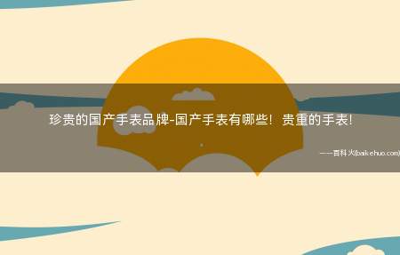 珍贵的国产手表品牌-国产手表有哪些！贵重的手表！