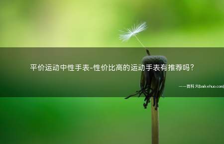 平价运动中性手表-性价比高的运动手表有推荐吗?
