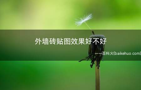 外墙砖贴图效果好不好也要