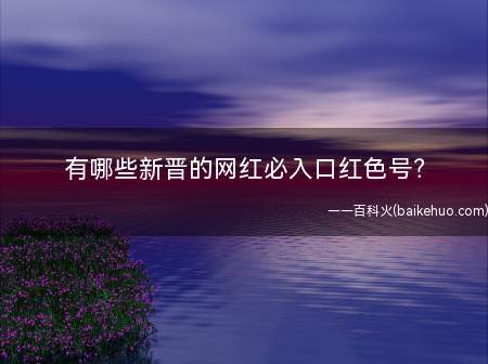 有哪些新晋的网红必入口红色号(各人最喜好哪一只口红呢草口红)