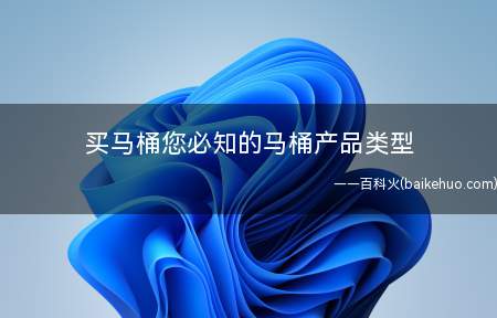 买马桶您必知的马桶产品类型