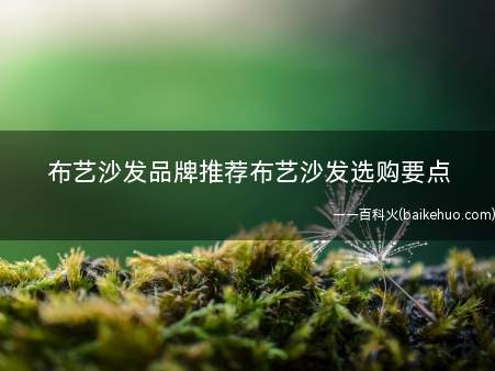 布艺沙发品牌推荐布艺沙发选购要点