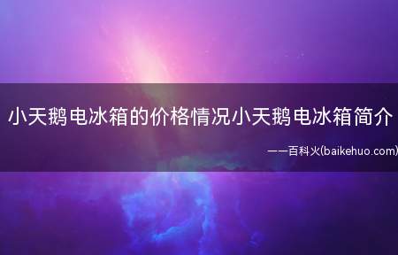 小天鹅电冰箱的价格情况小天鹅电冰箱简介