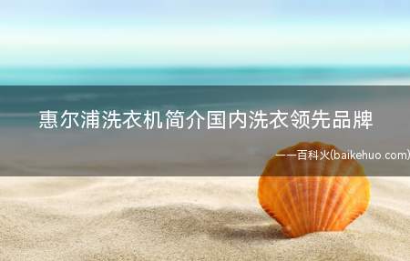 惠尔浦洗衣机简介国内洗衣领先品牌