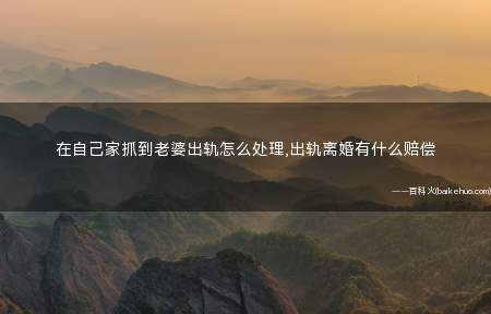 在自己家抓到老婆出轨怎么处理,出轨离婚有什么赔偿