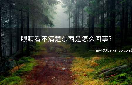 眼睛看不清楚东西是怎么回事?