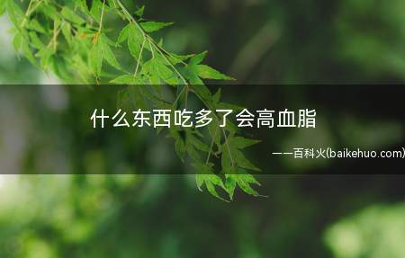 什么东西吃多了会高血脂(高血脂的人不能吃太多)