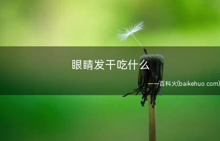 眼睛发干吃什么