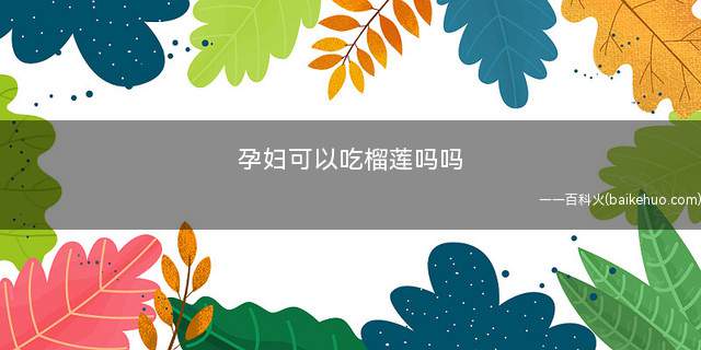 孕妇可以吃榴莲吗吗