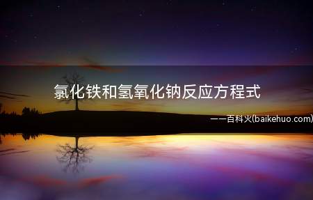 氯化铁和氢氧化钠反应方程式(Fe3和OH)