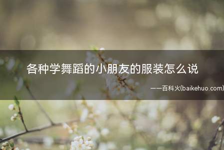 各种学舞蹈的小朋友的服装怎么说(Costumes演出服Thedancerspickoutco)