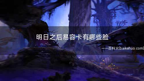 明日之后易容卡有哪些脸