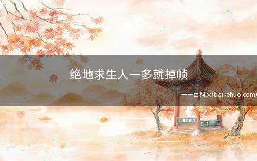 绝地求生人一多就掉帧