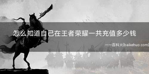 怎么知道自己在王者荣耀一共充值多少钱(点券和现金是怎么计算的)