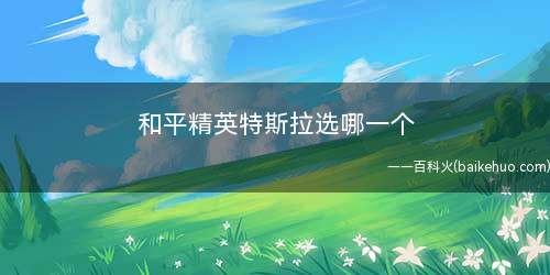 和平精英特斯拉选哪一个