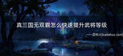 真三国无双霸怎么快速提升武将等级(军师会演有兵器材料、经验道具、稀有战魂、银币以及主公经验着五)
