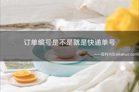 订单编号是不是就是快递单号(订单编号和快递单号怎么区分)
