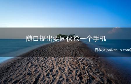 随口提出要同伙抢一个手机(言语唆使属于帮助犯还是共犯)