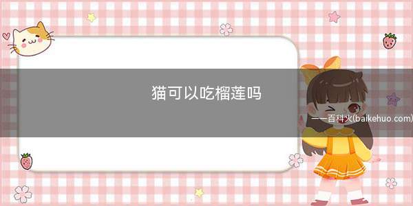 猫可以吃榴莲吗