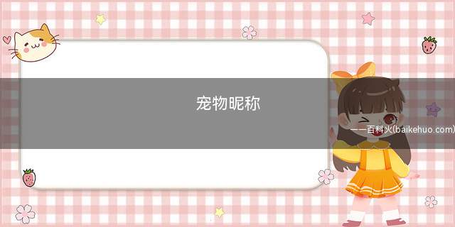 宠物昵称(果冻、布丁、雪球、奶搪、双双、布什、白虎、威风、帅哥、玛雅、)