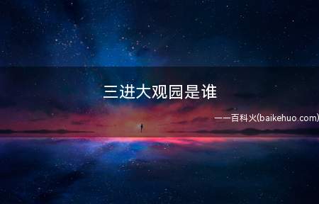 三进大观园是谁