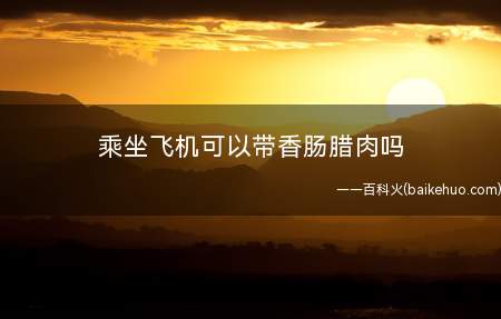 乘坐飞机可以带香肠腊肉吗(乘坐飞机携带行李所需要注意的重要事项)