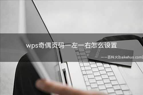 wps奇偶页码一左一右怎么设置
