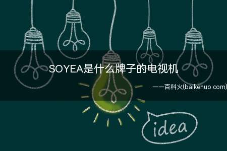 SOYEA是什么牌子的电视机(数源科技股份有限公司系经浙江省人民政府浙政发144号文准许)