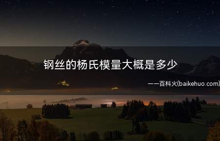 钢丝的杨氏模量大概是多少(钢丝的杨氏模量约为2)