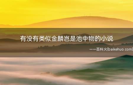 有没有类似金麟岂是池中物的小说(《人不浪漫少年》作者:荣成小君)