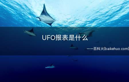 UFO报表是什么(UFO报表,User Friend Office办公软件的缩)