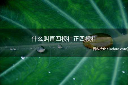 什么叫直四棱柱正四棱柱(直四棱柱界定:侧棱垂直于底边的)