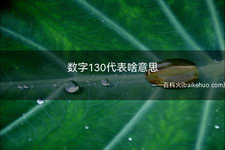 数字130代表啥意思(数字130代表一种网络语言,用普通话翻译就是杀你的意思,说明)