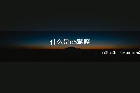 什么是c5驾照(C5驾照是残疾人驾驶自动变速器汽车的专用驾照)