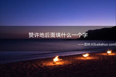 赞许地后面填什么一个字（赞许地后面填一个字怎么办）