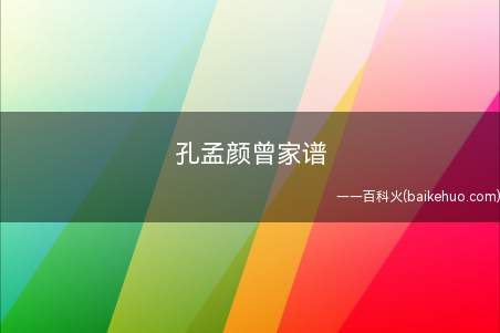 孔孟颜曾家谱(孔孟颜曾家谱:56世希言公彦承,弘闻贞尚胤,兴毓传继广,昭宪)