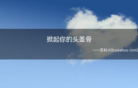 掀起你的头盖骨是什么梗